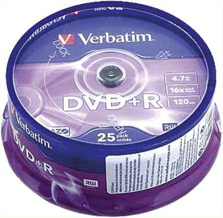 Płyta DVD+R  VERBATIM 4,7GB 25 cake