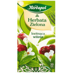 Herbata HERBAPOL zielona z wiśnią 20tb 