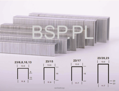 Zszywki 23/13 - 1000szt. TT