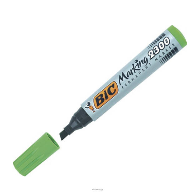 Marker perm.BIC NB2300 ścięta końcówka zielony