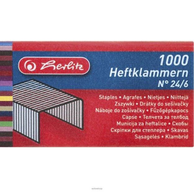 Zszywki 24/6 - 1000szt.  HERLITZ  8760514