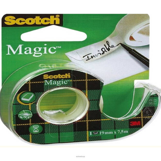 Taśma klej. 19mm/7,5m SCOTCH podajnik magic (890)