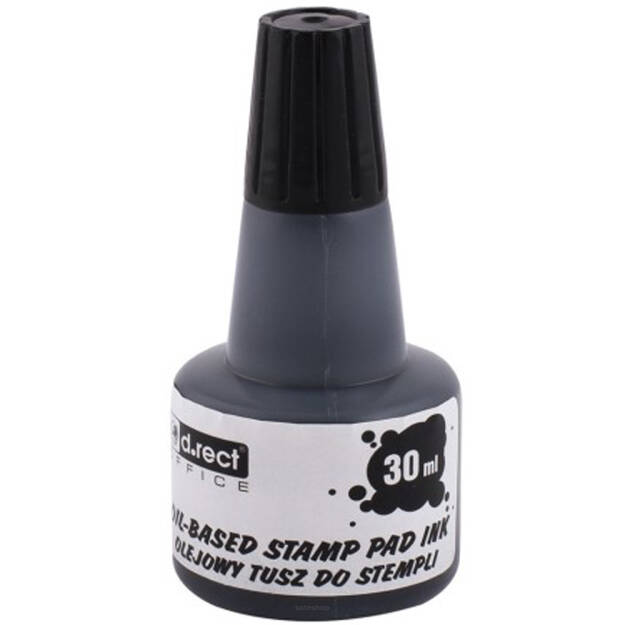 Tusz do stempli metal. d.rect olejowy czarny 30ml 