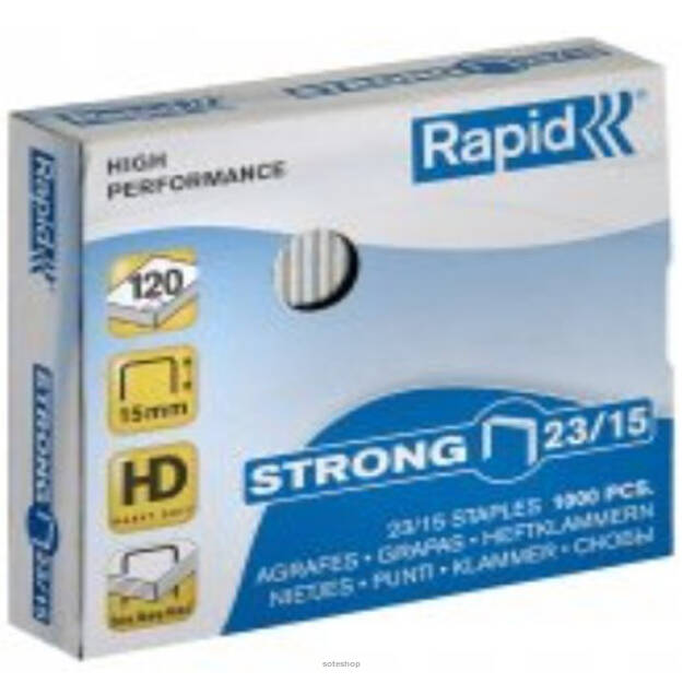 Zszywki 23/15 - 1000szt RAPID STRONG  1M 24870200 