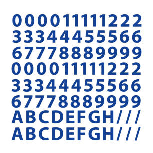 LC Litery i cyfry samoprzylepne 3,0 cm niebieskie