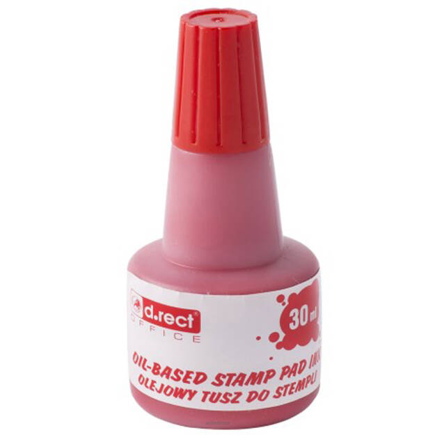 Tusz do stempli metal. d.rect olejowy czerw. 30ml 