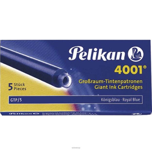 Naboje do pióra PELIKAN 6szt. krótki czerw