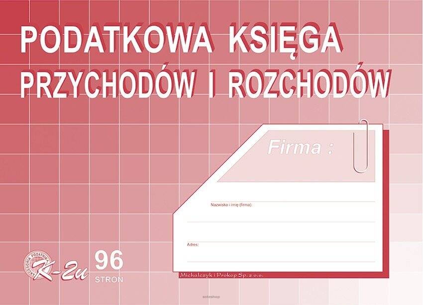 Podatkowa księga przychodów i rozchodów A4/96 K-2