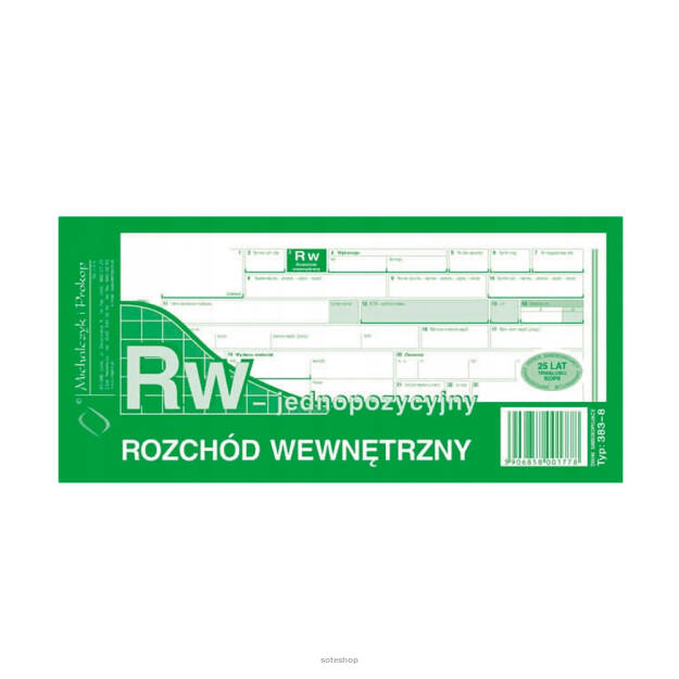 RW rozchód wewnętrzny - jednopozycyjny 1/3 A4