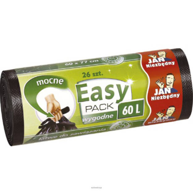 Worki JAN  60L (26) Easy Pack czarne mocne