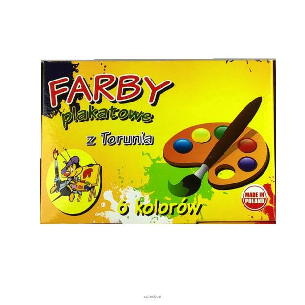 Farbki plakatowe  6 kolorów 15ml BSP