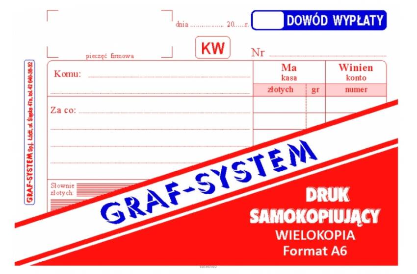 KW Dowód wypłaty GRAF - 107