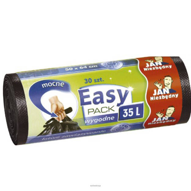 Worki JAN  35L (30) Easy Pack czarne mocne