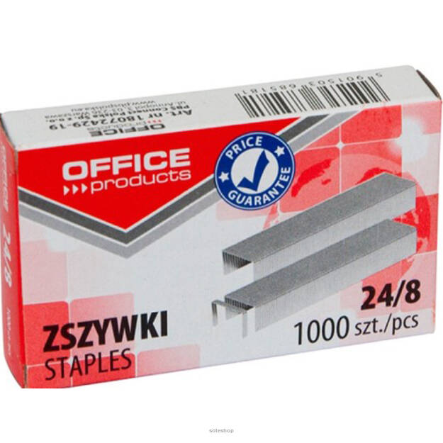 Zszywki 24/8 - 1000szt. OFFICE PRODUCTS