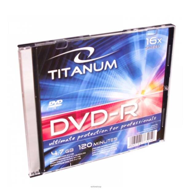 Płyta DVD+R  TITANUM 4,7GB x16 SLIM